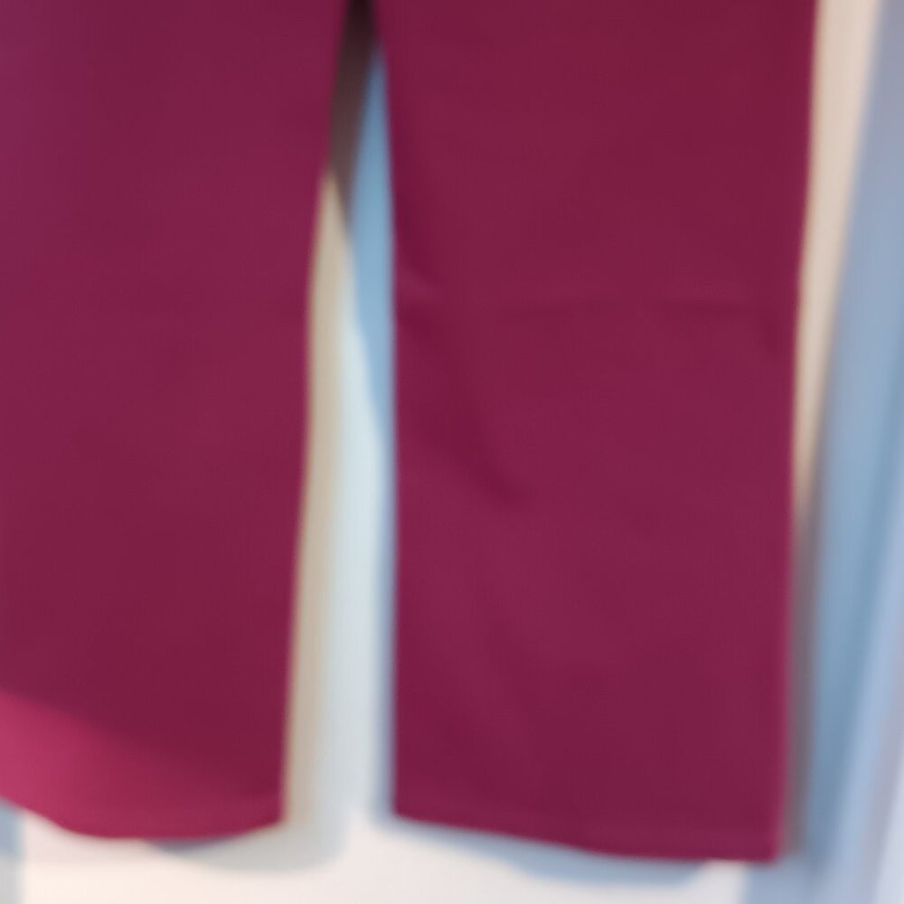 DENIM CO WOMEN'S SIZE 14 STRETCHY WINE COLOR PANTS EUC - Picture 7 of 8